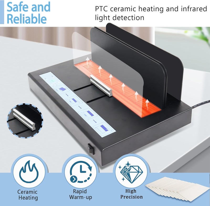 Hoqqf Thermal Binding Machine 500 Sheets Capacity Book Binding Material 110V Binding Machine A3(Short Edge)/A4/A5 Document Heat Binder with 10Pcs Covers (Black) - Image 5